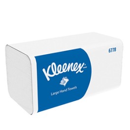 Essuie-mains blanc 2 couches, recyclé, V,  KIMBERLY CLARK (1860 p.)