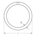 Lampes ECO T9 32W/840 G10Q forme cercle (12 pièces)