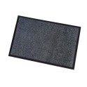 Tapis microfibre gris avec bordure caoutchouc 90 x 60 cm