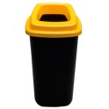 Collecteur de déchets 45 lt (corps noir - couvercle jaune) *