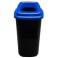 Collecteur de déchets 45 lt (corps noir - couvercle bleu) *