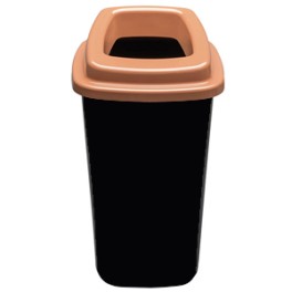 Collecteur de déchets 45 lt (corps noir - couvercle brun) *