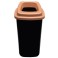 Collecteur de déchets 45 lt (corps noir - couvercle brun) *