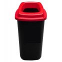Collecteur de déchets 28 lt (corps noir - couvercle rouge) *