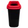 Collecteur de déchets 28 lt (corps noir - couvercle rouge) *