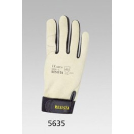 Gants en cuir beige et noir très confortables RESISTA-TECH 5635 S/7