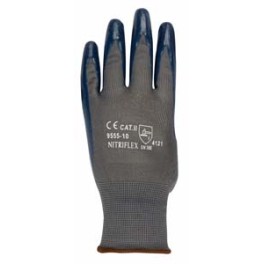 Gants de protection en tricot gris + paume en nitrile (taille 11/XXL)