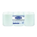 Essuie-mains blanc 2 couches blanc gaufré (6 rlx)