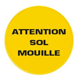 Panneau "attention sol mouillé" pour panneau sécurité conique