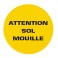 Panneau &quot;attention sol mouillé&quot; pour panneau sécurité conique