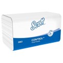 Essuie-mains SCOTT pliage V, 1 couche blanc ECOLABEL (carton 3180 p)