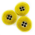 Brosses polypropylene jaune - light scrub (jeu de 3 pi&egrave;ces)