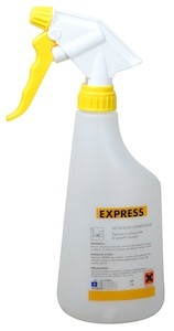 Vaporisateur EXPRESS s&eacute;rigraphi&eacute; avec t&ecirc;te jaune (650 ml)