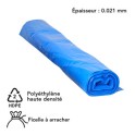 110 lt BLEU HDPE (carton 10 x 25 sacs)