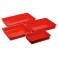 Bac plastique rouge L