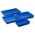 Bac plastique bleu L