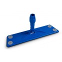 Balai trap&egrave;ze semelle caoutchouc bleu 60 cm (rigide)
