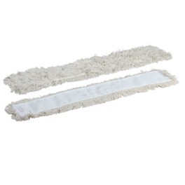 Frange coton &agrave; poches pour balai  80 cm