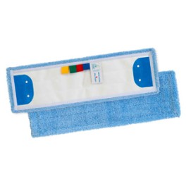Frange microfibre &agrave; languettes MICRO-ACTIVA bleue 50 cm ECOLABEL