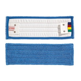 Frange plate ECOCLEAN microfibre bleue 40 cm (&agrave; languettes) 