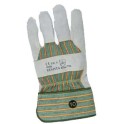 Gants de manutention en cuir + tissu L