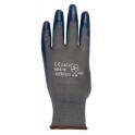 Gants de protection en tricot gris + paume en nitrile (taille 8/M)