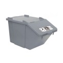 Bac plastique 45 LT gris avec couvercle (4 pi&egrave;ces)