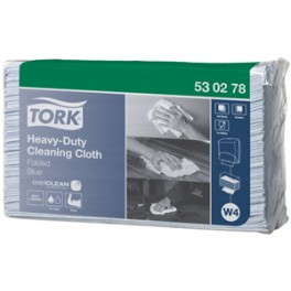 Chiffons multi-usages bleu TORK W4 (carton de 5 x 100 pi&egrave;ces)