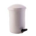 Poubelle WC &agrave; p&eacute;dale blanche 4.5 lt 