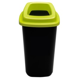 Collecteur de d&eacute;chets 45 lt (corps noir - couvercle vert) *