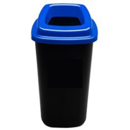 Collecteur de d&eacute;chets 45 lt (corps noir - couvercle bleu) *