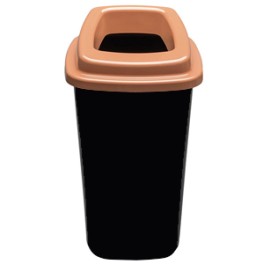 Collecteur de d&eacute;chets 45 lt (corps noir - couvercle brun) *