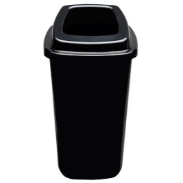 Collecteur de d&eacute;chets 45 lt (corps noir - couvercle noir) *