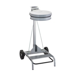 Support de sac 110 lt acier (gris m&eacute;tal) avec p&eacute;dale