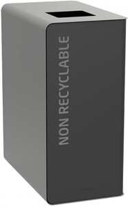 Poubelle borne TRI SELECTIF 65 lt CUBATRI AUTRES DECHETS gris/gris