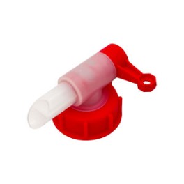Robinet pour bidon 10 lt (POLGREEN INDUS + LINPOL GREEN) (base rouge)