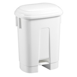 Poubelle &agrave; p&eacute;dale SIRIUS 60 lt plastique blanc (pi&egrave;ce)