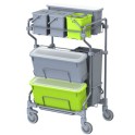 Chariot MICROTECH HR (vert/gris) + option couvercles seaux - ACTION