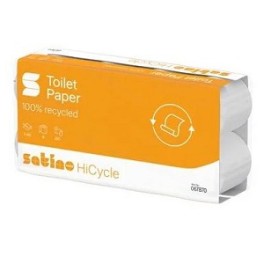 Papier WC recycl&eacute; Blanc 2 couches, 250 coupons (64 rouleaux) Ecolabel
