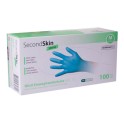 Gants sensitifs nitrile EN374 bleus non poudr&eacute;s M (100 p.) - SVG