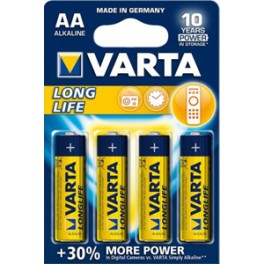 Piles type LR6 AA (paquet de 4 pi&egrave;ces)