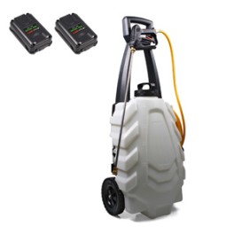 SAMOURA&Iuml; Pulv&eacute;risateur &eacute;lectrique 30 l sur chariot - 2 batteries