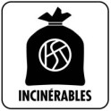 Autocollant INCINERABLES p/container 30 x 30 cm