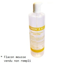 Flacon vide 600 ml GREEN R ALL avec t&ecirc;te mousse blanche (pi&egrave;ce) 
