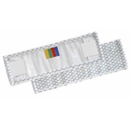 Frange microfibre &agrave; poches et languettes ACTIVE-FUR blanche 40 cm