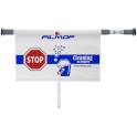 Panneau de signalisation d&eacute;roulant ''STOP Cleaning'' pour porte 