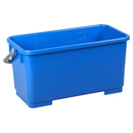 Seau plastique bleu clair pour vitres 22 lt (compatible roues)