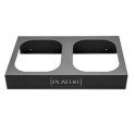 Base m&eacute;tal noire pour 2 collecteurs de d&eacute;chets 45 lt