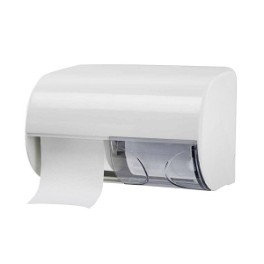Distributeur double pour papier WC (blanc)