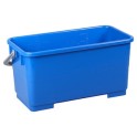Seau plastique bleu clair pour vitres 22 lt (compatible roues)